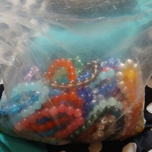 Colorful Beaded Bracelet Lot - Multicolor Stretch Bracelets